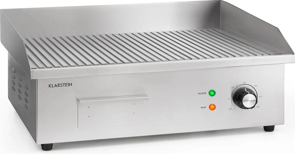 Klarstein Grillmeile 3000R, grătarul electric, 3000 W, placă de grill, 54,5 x 35 cm, striat