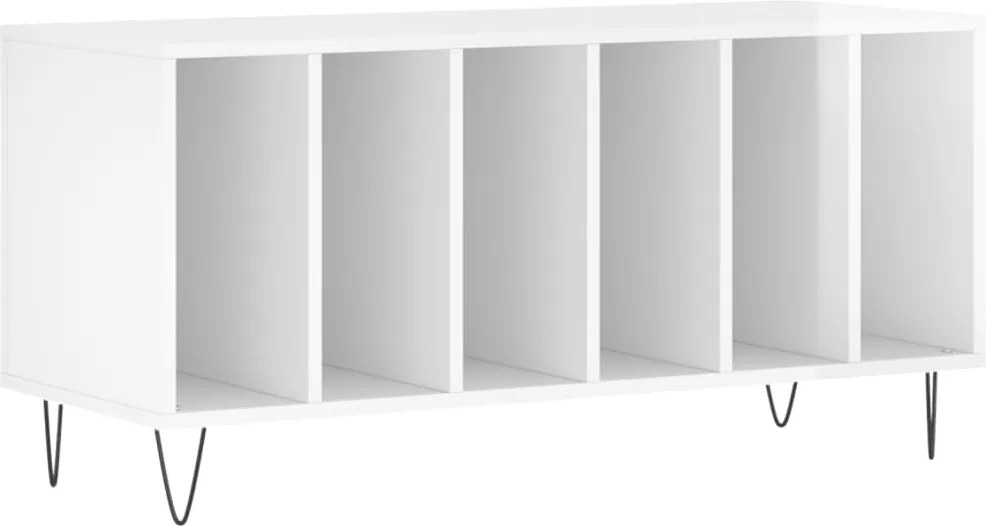 vidaXL Dulapuri pentru discuri alb lucios 100x38x48 cm, lemn prelucrat