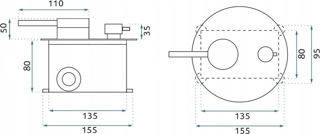 Set de dus incastrat Rea Foss Clif Black  + BOX