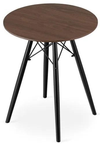 Masa stil scandinav, Artool, rotund, MDF si lemn, maro rustic, 60x73 cm