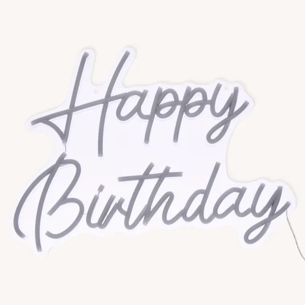 Atmosphera - Decorațiune neon LED de perete HAPPY BIRTHDAY LED/5V
