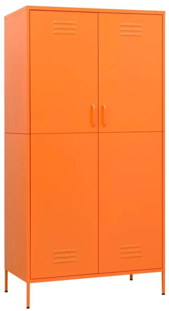 336246 vidaXL Șifonier, portocaliu, 90x50x180 cm oțel