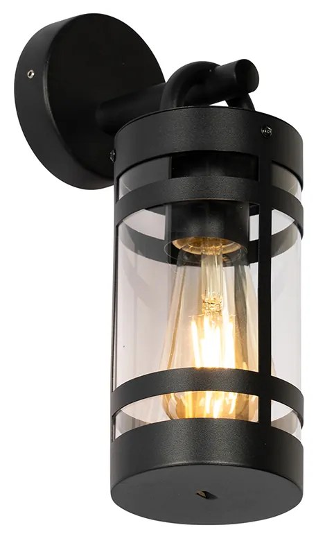 Lampă de perete exterioară industrială neagră IP44 - Ruben