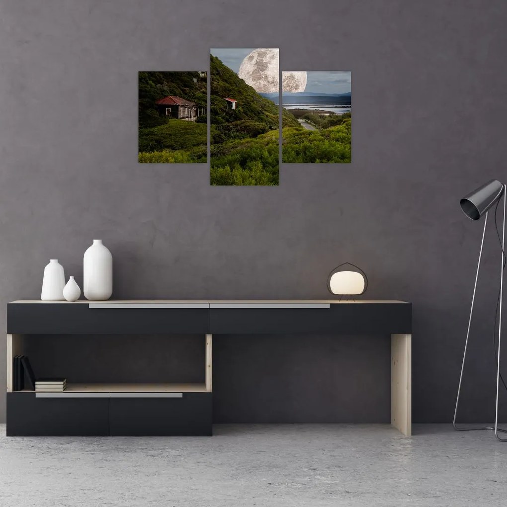 Tablou - peisaj cu luna (90x60 cm)