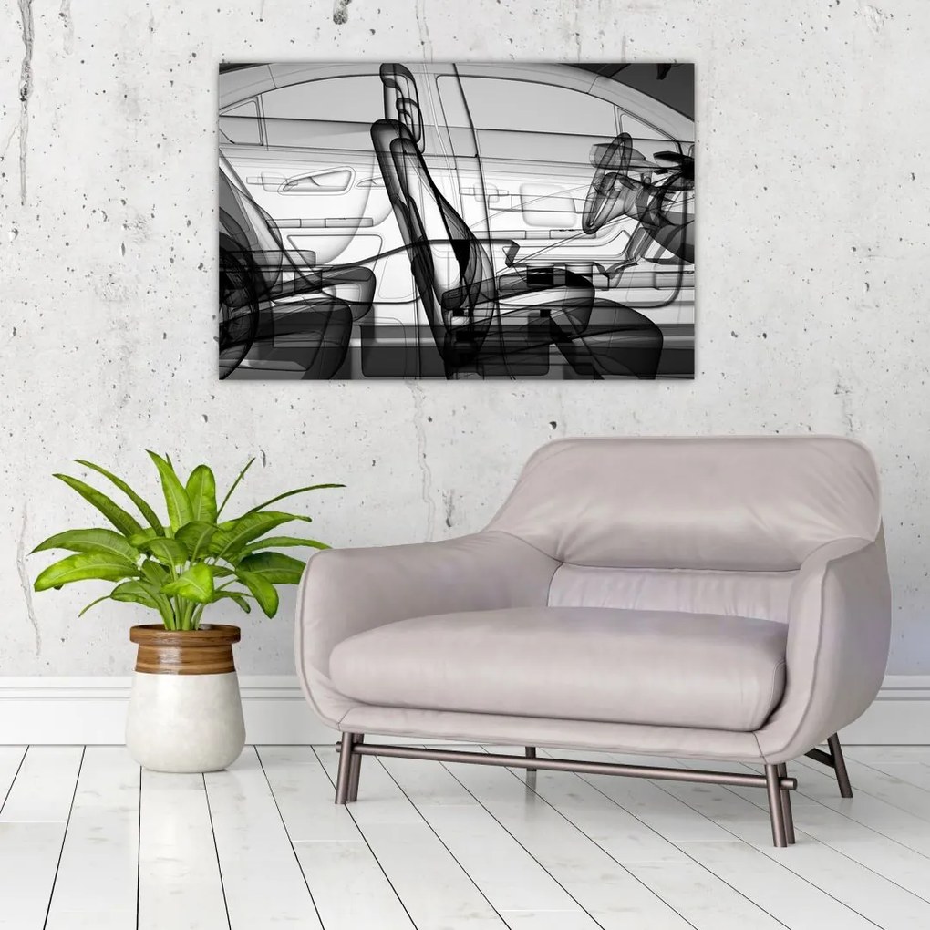 Tablou - 3D model mașina (90x60 cm)