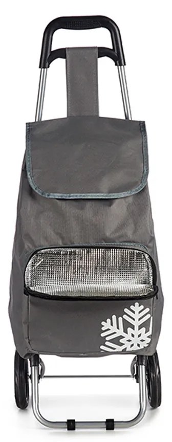 Carucior cumpărături cu compartiment termoizolant 33L 35 x 28 x 95 cm Gri