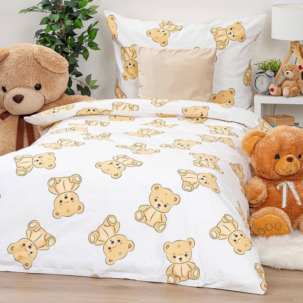 Lenjerie de pat din bumbac 4Home Teddies , 140 x200 cm, 70 x 90 cm, 140 x 200 cm, 70 x 90 cm