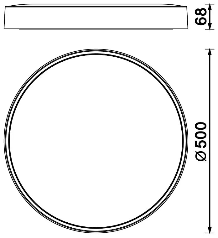 Plafoniera LED CCT, dimabila, diametru 50cm, alb, CUMBUCO II MA-8838