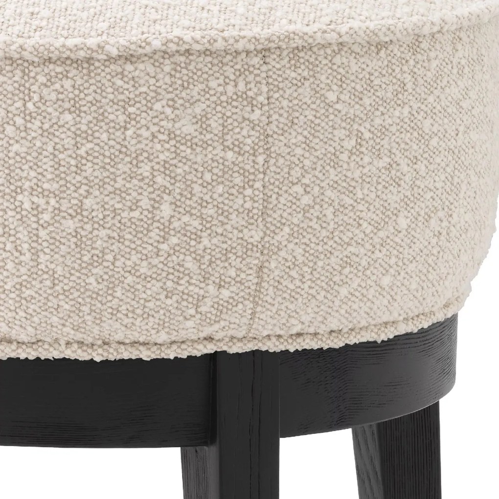 Taburete elegant design LUX Jarrett, Boucle crem
