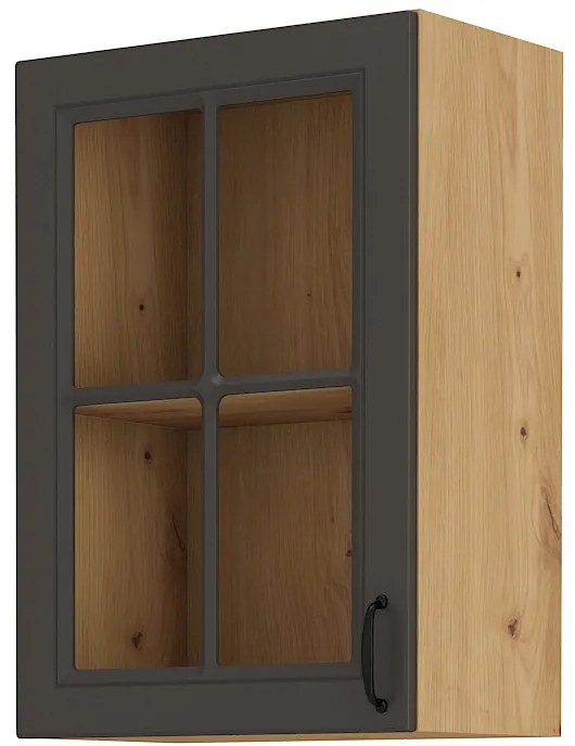 Dulap superior de bucătărie Sheila 40 GS 72 1F (stejar artisan + grafit). 1040896