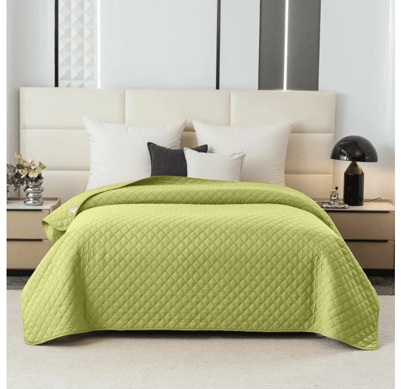 Cuvertura de pat cu model LANTA, fistic Dimensiune: 220 x 240 cm