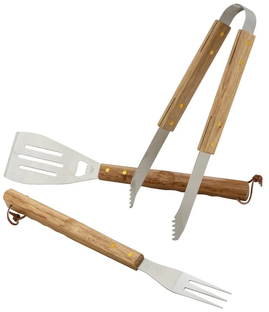 Set ustensile gril Cattara Wood, 3 buc.