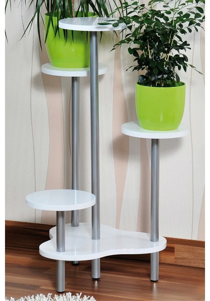 Suport pentru flori Kesper 17278, alb, 46 x 72,2 x 46 cm