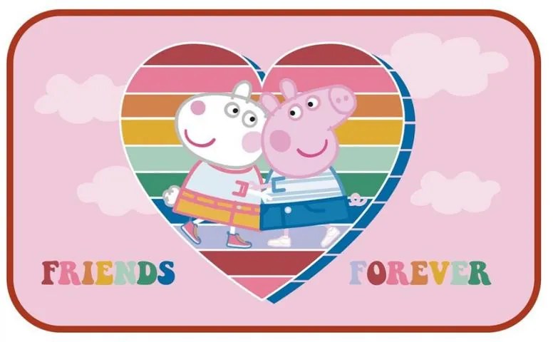 Purcelușa Peppa Friends covoraș de intrare, covoraș de baie 40x70 cm