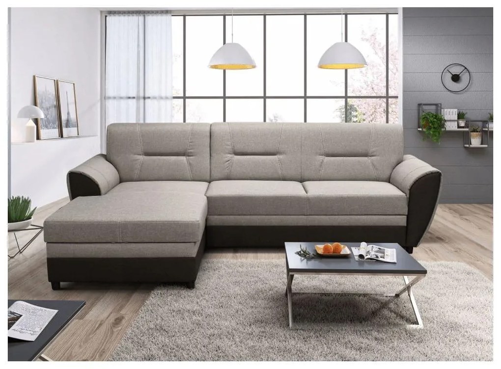 Colțar extensibil Sovard (maro + bej gri) (cu sp. depozitare) (S). 1096888