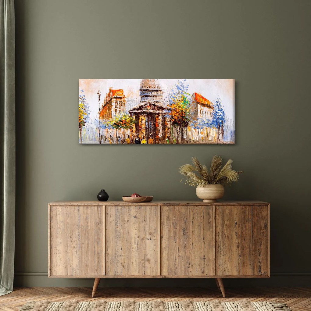 Tablou - Monument de oraș pictat (120x50 cm)