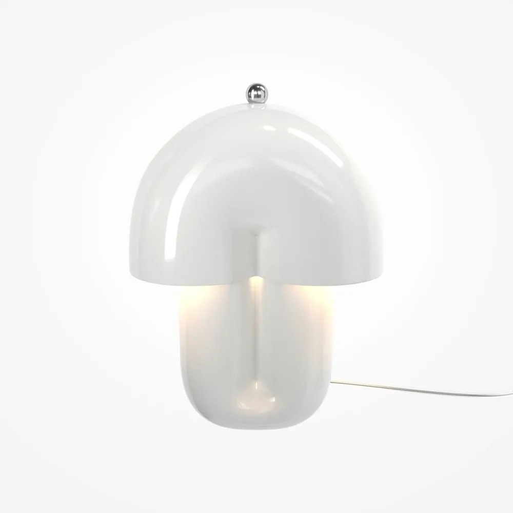 Veioza decorativa LED din ceramica Hope alb lucios