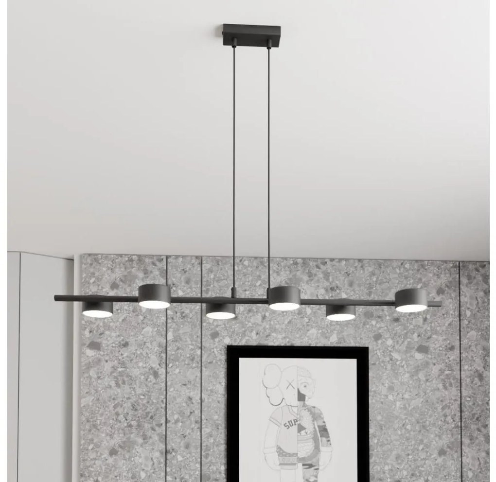 Lustră pe cablu SORA 6xGX53/12W/230V negru