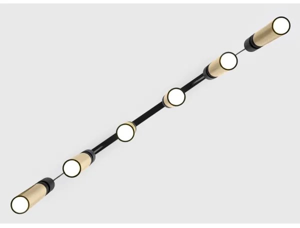 Lustră pe cablu Jupiter 2008 ALAS 6xGU10/10W/230V auriu/negru