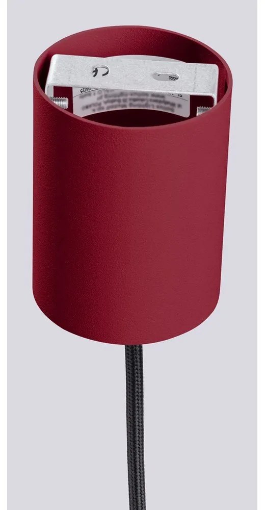 Lustră burgundy cu abajur din sticlă ø 12 cm Orbital – Sollux