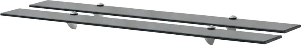 vidaXL Rafturi suspendate, 2 buc., 100 x 10 cm, sticlă, 8 mm