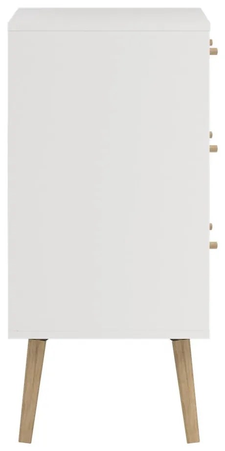 Comodă albă joasă 99x82 cm Bodo – Tvilum