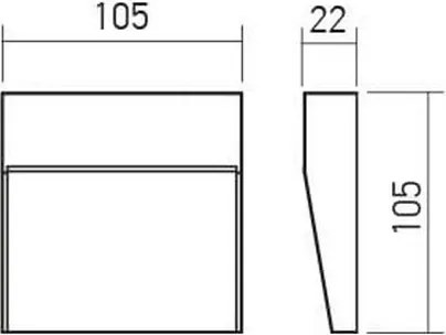 Aplică LED de exterior LANDER LED/3W/230V IP54 alb Redo 90474