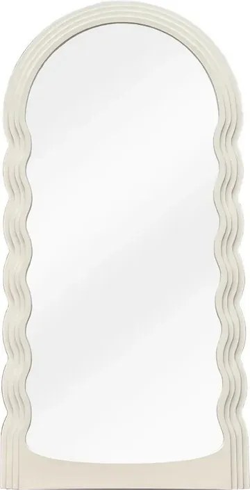 Oglinda de perete design modern Wave 160cm, alb A-45941 VC