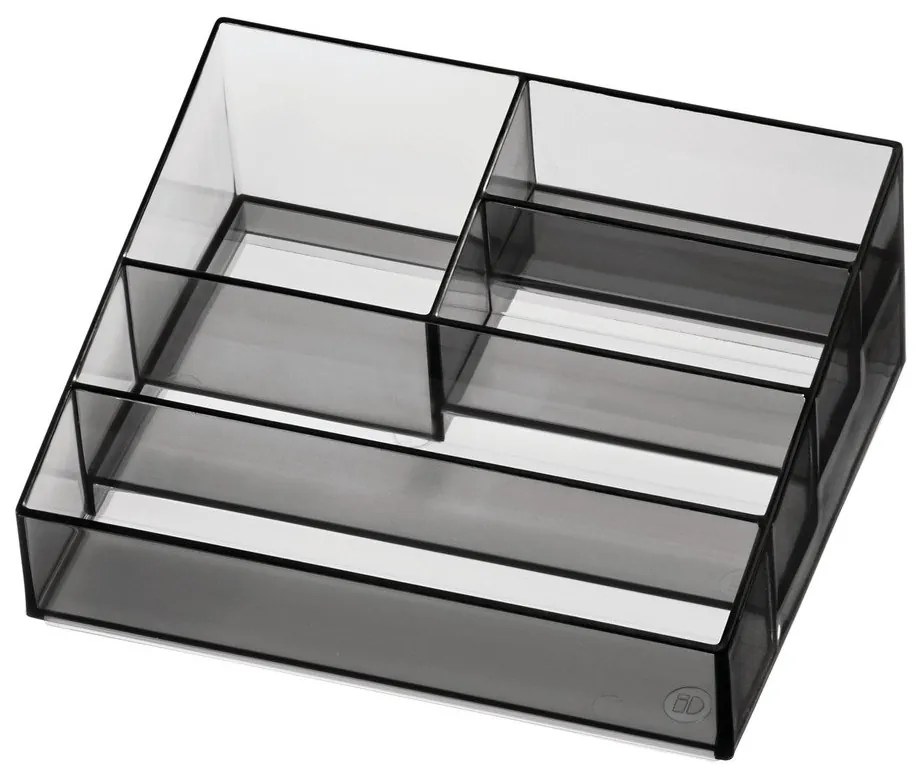 Organizator de baie negru mat pentru cosmetice din plastic reciclat Nail Station – iDesign