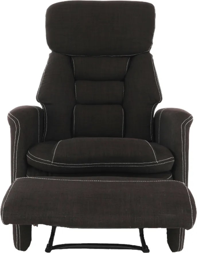 Fotoliu pentru relaxare, material textil ciocolatiu, KOMFY