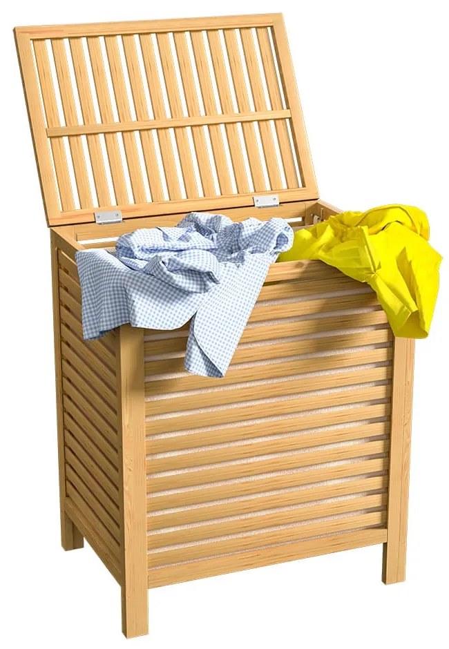 Coș de rufe de bambus ISLA, 62L, maro natural Casaria