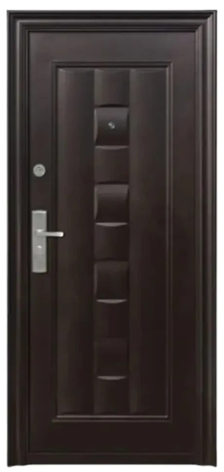 Usa metalica de exterior cu izolatie si vizor Novo Doors ND137 ,deschidere stanga dreapta, 1 yala, dimensiuni multiple,tabla 0.5/0.7 mm, balamale si