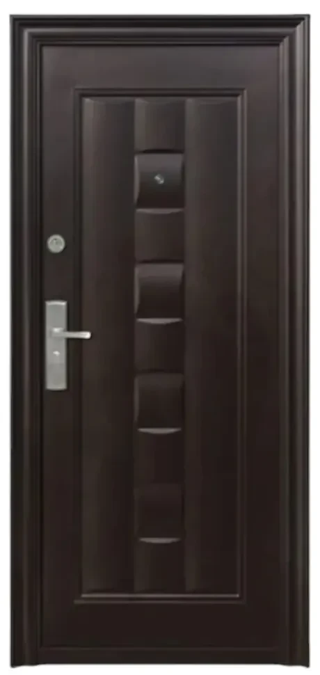 Usa metalica de exterior cu izolatie si vizor Novo Doors ND137 ,deschidere stanga dreapta, 1 yala, dimensiuni multiple,tabla 0.5/0.7 mm, balamale si