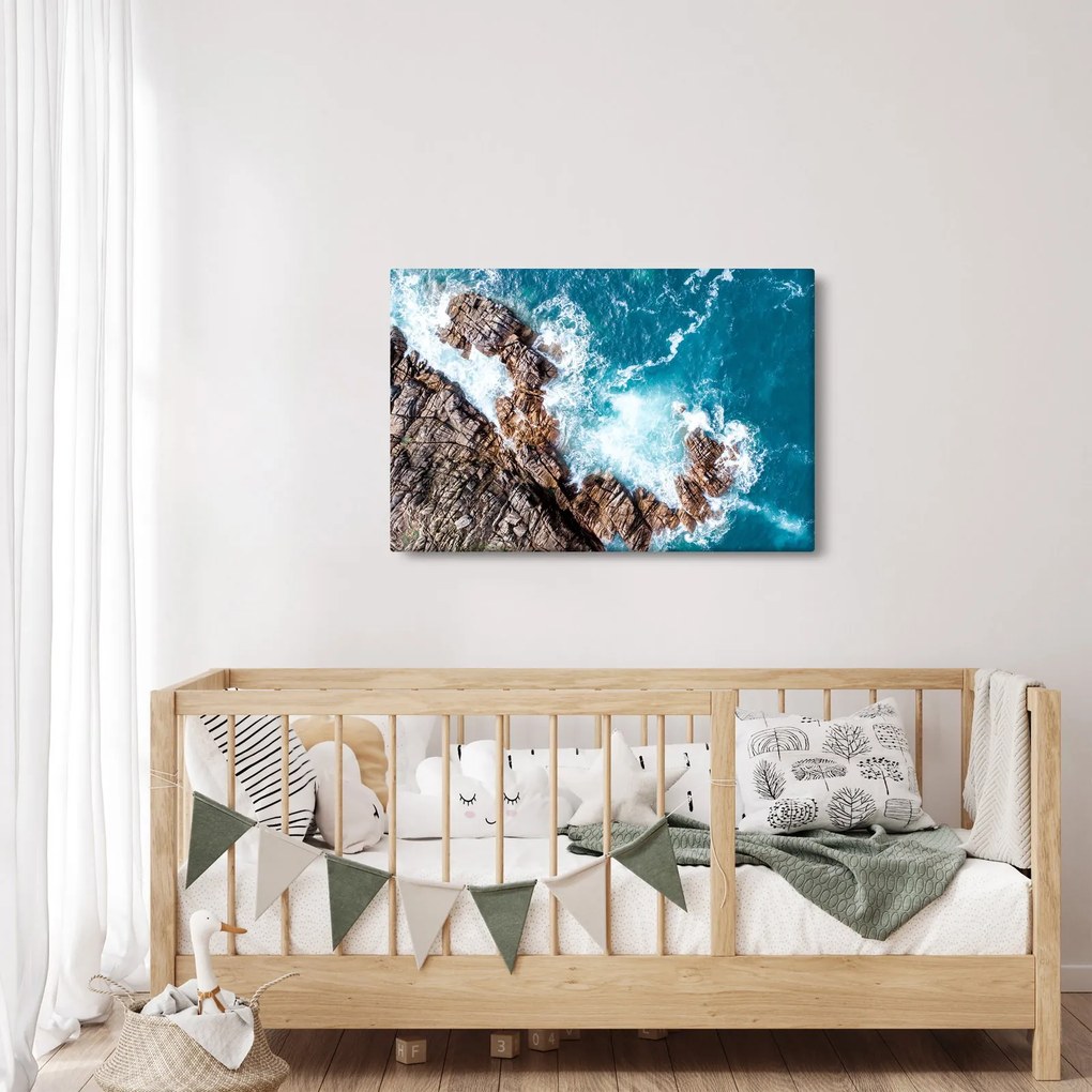 Tablou cu stânci și mare (90x60 cm)