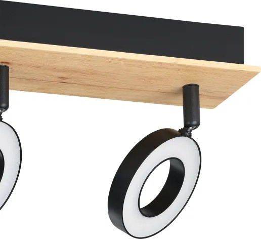 Eglo 901204 - Spot LED RIELVES 3xLED/4,2W/230V negru/maro