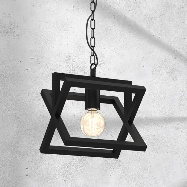 Lustră pe lanț ARNOLD 1xE27/60W/230V neagră