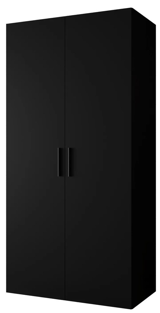 Dulap de haine 100 cm Borry 1 (Negru + Negru). 1125750