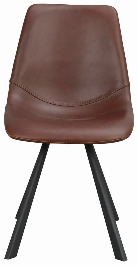 Scaun de dining cu picioare negre Rowico Alpha, maro