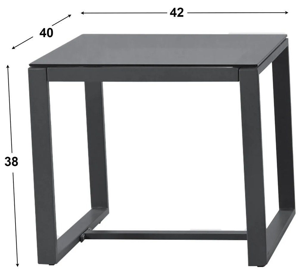 Set de grădină 3 piese cu 2 scaune balansoar și măsuță din sticlă temperată, design ergonomic, Gri