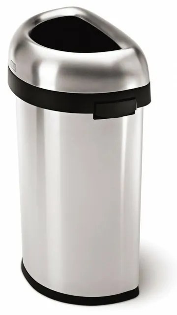 Coș semirotund deschis 60 l, oțel mat, oțel inoxidabil