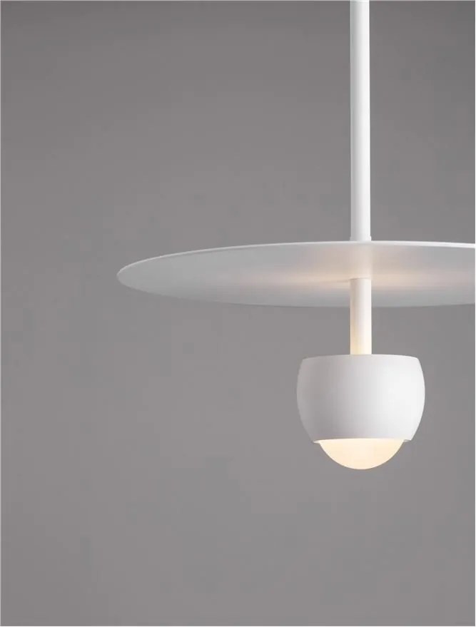 Pendul LED stil minimalist EDEM alb