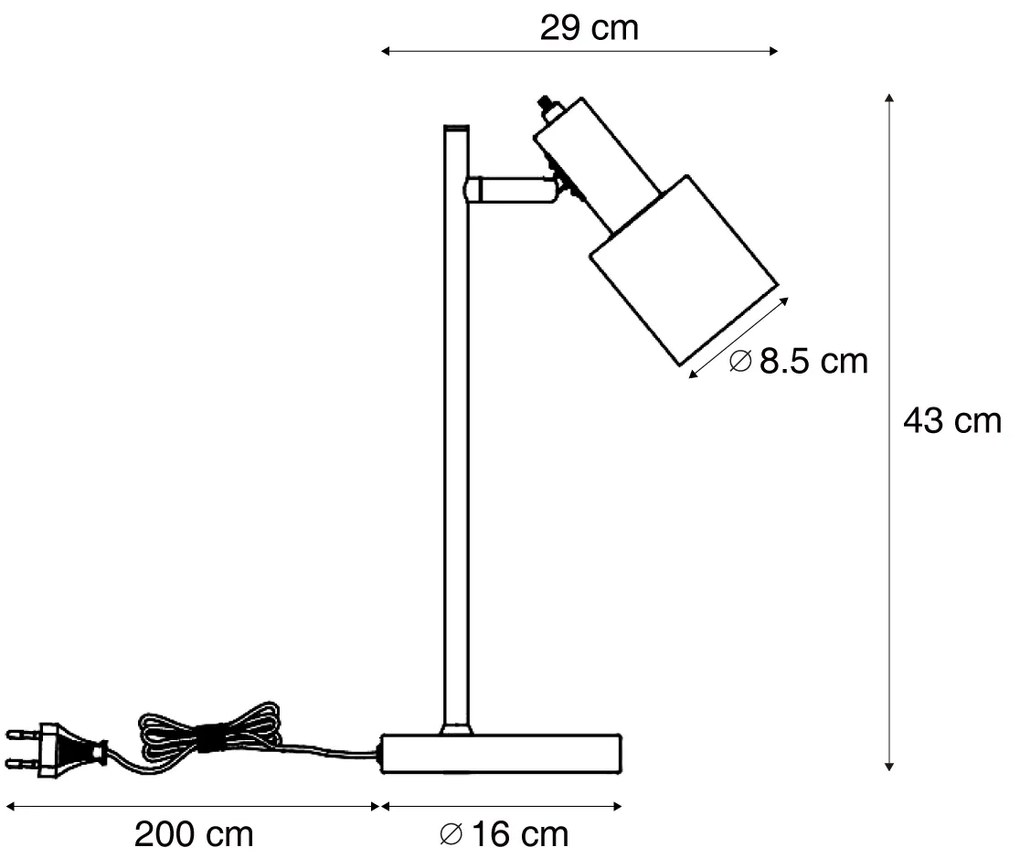 Moderne tafellamp groen - Stijn