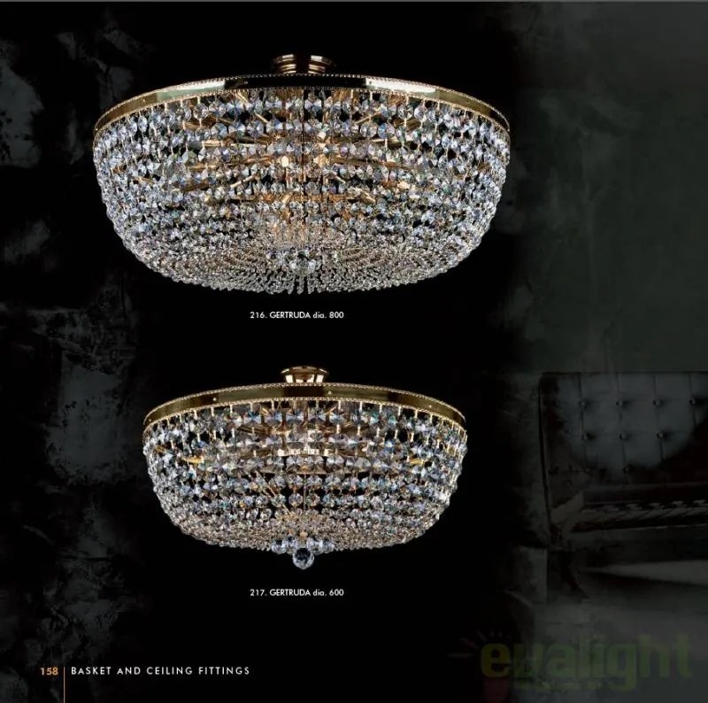Plafonier cristal Bohemia diametru 80cm Gertruda dia. 800 CE