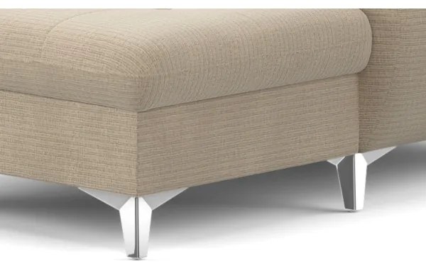 Canapea extensibilă colțar U CATANIA stânga, spațiu depozitare, bej