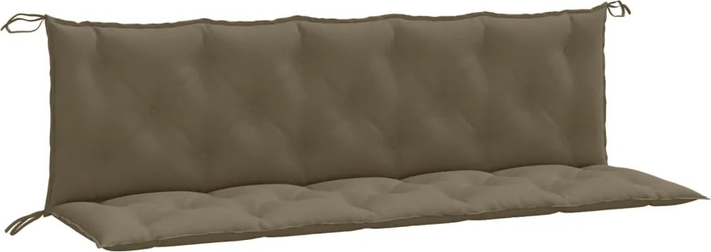 vidaXL Pernă bancă de grădină, 2 buc. melanj taupe, 180x50x7 cm textil