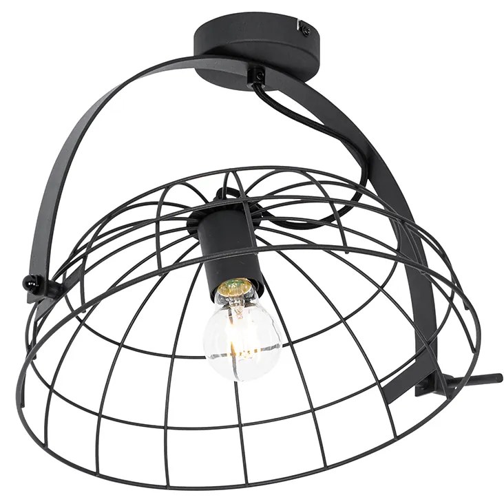 Plafoniera industriala neagra 35 cm ajustabila - Hanze