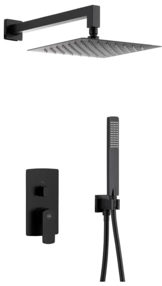 Set de duș cu baterie ascunsă KFA Armatura 5539-511-81 MOKAIT alamă/negru