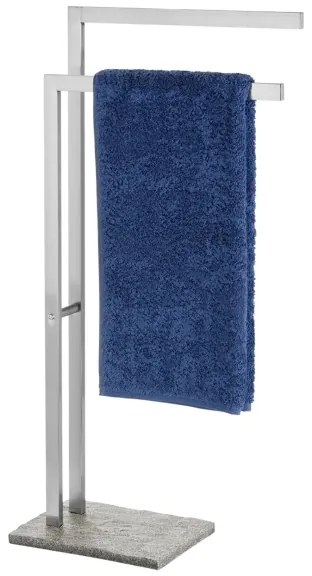 WENKO 20603100 - Suport pentru prosoape GRANIT 43,5 x 86,5 cm inox/satinat/gri