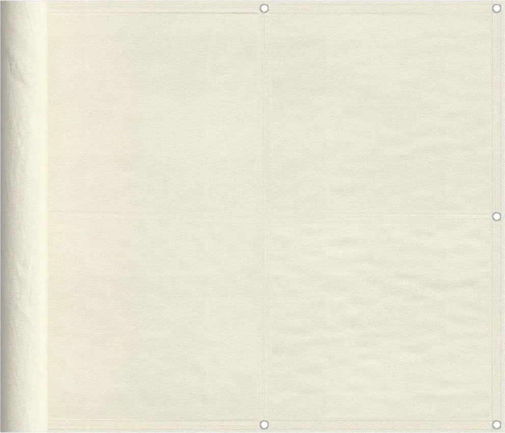 vidaXL Paravan de balcon, crem, 90x800 cm, 100% poliester oxford