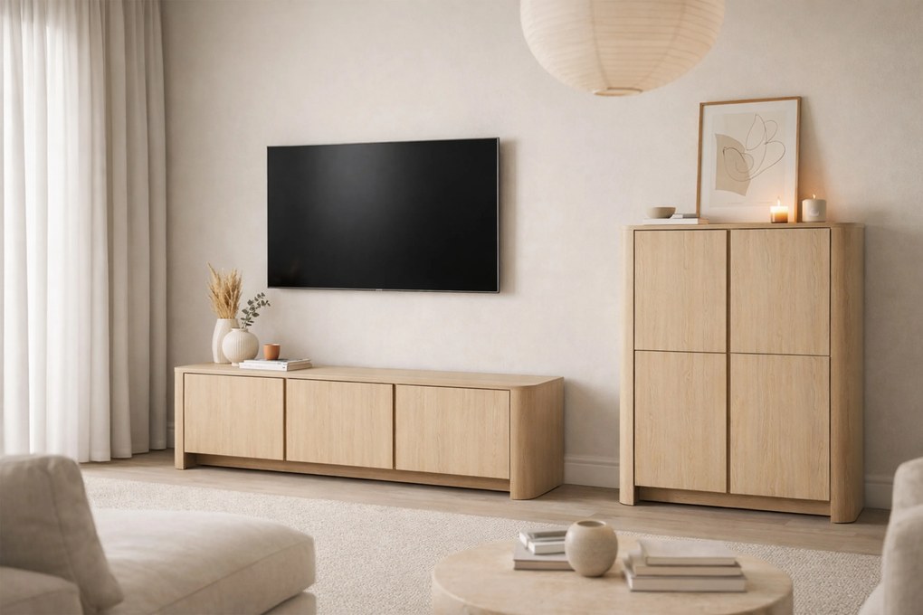 Dulap TV Sorrenti 168 cm - stejar Vicenza